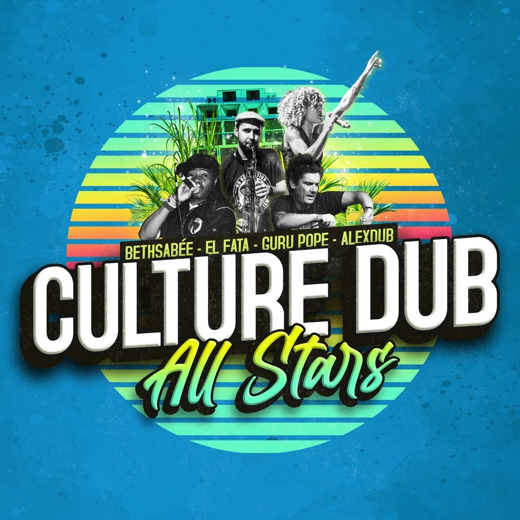 Culture-Dub-All-Stars Culture Dub All Stars 2025-08-23  Du Chant, du Sax et du Dub : Culture Dub All Stars déboule sur scène pour enflammer la dance ! Autour d’AlexDub sont réunis pour la première fois ensemble trois complices de Culture Dub : Bethsabée, El Fata et Guru Pope. Les harmonies s’entrechoquent et les frontières musicales tombent pour donner vie à un projet inédit… Découvrez le show plein de vie, de couleurs et de positive vibes Culture Dub All Stars !

Depuis plus de vingt ans, Culture Dub s’évertue à faire découvrir au plus grand nombre le Dub sous toutes ses formes. Cette mission prend aujourd’hui tout son sens avec Culture Dub All Stars : un live de 1h30 qui repousse les limites du Dub aux confins de la Bass Music et de l’Électro, tout en rassemblant sur scène des artistes ayant participé à l’Histoire de Culture Dub ! Tel un chef d’orchestre, AlexDub distille les riddims sur lesquels viennent se poser la voix suave de Bethsabée, le flow percutant d’El Fata, et le souffle mélodieux de Guru Pope et son saxophone. Ajoutez à cela des projections et des jeux de lumières conçus par Dooby pour une expérience sonore et visuelle garantie ! Car comme le dit l’adage : le Dub ne s’écoute pas, il se vit !

Réfléchir ou danser ? Culture Dub All Stars vous invite aux deux !
Si ce projet reflète une grande positivité et beaucoup d’amour, il est aussi question d’aborder des sujets qui nous touchent tous comme les droits de l’Homme et l’avenir de la Planète. Le Dub est une musique militante par essence, un moyen d’expression pour certains, un exutoire pour d’autres… 

Réfléchir ou danser ? Culture Dub All Stars vous invite aux deux !

Bethsabée : Bercée par le Jazz dès son plus jeune âge, Bethsabée se prend de plein fouet la vague UK Stepper puis Bass Music en allant se confronter aux sound systems et clubs londoniens à la fin des 90’s. De ce “traumatisme” musical, il en ressort une irrésistible envie d’écrire et d’embrasser la carrière de chanteuse. Bethsabée fait de ses nombreuses influences (Reggae, Hip-Hop, World music & more) une force, et enchaîne les collaborations de tous horizons… Invitée par les pionniers du Dub Zion Train pour les accompagner sur scène pendant leur tournée française en 2012, la chanteuse rejoint ensuite le Culture Dub Sound avec qui elle sillonnera les routes de France et d’Europe pendant deux bonnes années. Après une pause bien méritée – notons tout de même la sortie de son premier album solo “Nut” sur lequel elle chante mais compose aussi pour la première fois – c’est avec plaisir et toujours plus d’énergie qu’on la retrouve au micro du Culture Dub All Stars !

El Fata : A la ville comme sur scène, ce qui frappe chez El Fata c’est son sourire et sa joie de vivre. Il faut croire que cette énergie positive est son élixir de jouvence, puisqu’à tout juste 50 ans, le chanteur a déjà une solide carrière derrière lui. Né à Lagos, c’est par la batterie qu’il débute la musique, avant de découvrir le Reggae par le biais de quelques-uns de ses meilleurs ambassadeurs : Dennis Brown, Don Carlos, Michael Rose ou encore Gregory Isaacs. Des influences qui le pousseront à s’emparer du micro et ne plus jamais le lâcher. Après le Nigeria, la musique le mène ensuite en Côte d’Ivoire, terre de ses premiers succès avec son groupe The Living Spirit Band et la sortie de son premier album “The coming of El Fata”. Nous sommes au début des années 2000 et la situation politique tendue l’oblige à s’exiler en Angleterre où de nombreux producteurs accueillent son talent à bras (et mic