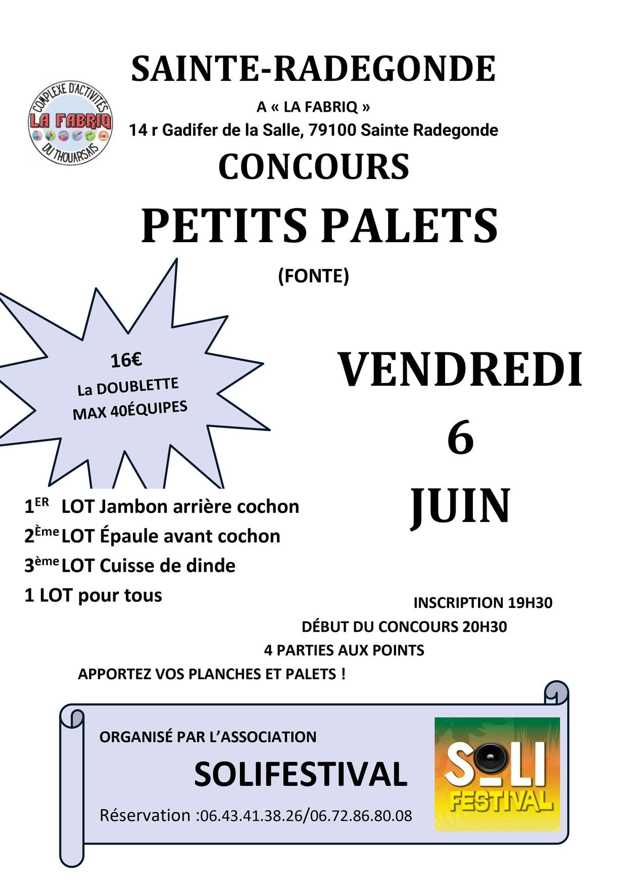 Concours de Petits Palets - Solifestival